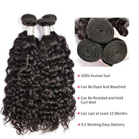 Thumbnail for 100% Unprocessed Malaysian Remy Human Hair Weave Extensions 12A Water Wave Bundle Deals