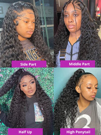 Thumbnail for 40 Inch Deep Wave Wig Transparent Brazilian Human Hair Wigs