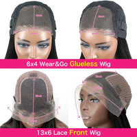 Thumbnail for Wear Go Glueless Wig Bone Straight HD Lace Frontal Wig Human Hair Pre plucked