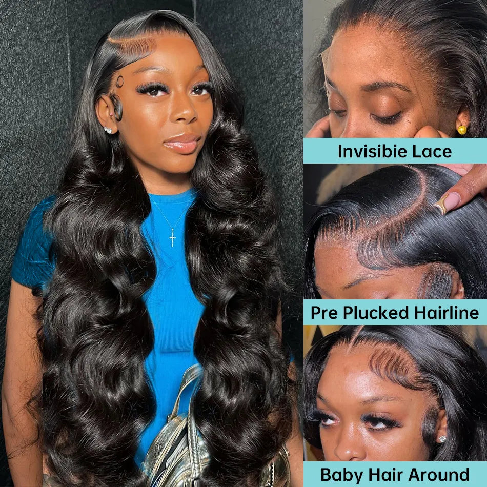 Body Wave Brazilian Remy 40 Inch Water Wave Frontal