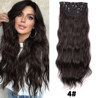 Thumbnail for Hairpiece Built-in Hair Extensions Natural Synthetic Hair