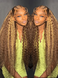 Thumbnail for 30 Inch 4/27 Colored Deep Wave Frontal Wig