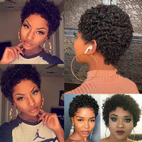 Thumbnail for Short Curly 99J Wig For Woman 100% Human Hair Wigs