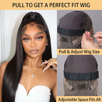 Thumbnail for Straight Human Hair Pre-Plucked HD Full Lace with Invisi-Drawstring 200% Density