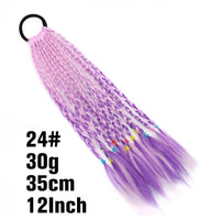 Thumbnail for 20 Inch Long Straight Synthetic Hair Extension Braided Fishtail Drawstring Ponytail Hair