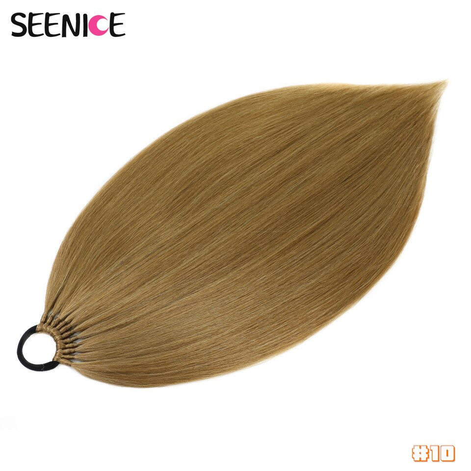 Straight Synthetic Ponytail Hair Extensions Natural Hair