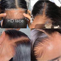 Thumbnail for HD Transparent Lace Frontal Peruvian Straight Human Hair-360 Ear to Ear