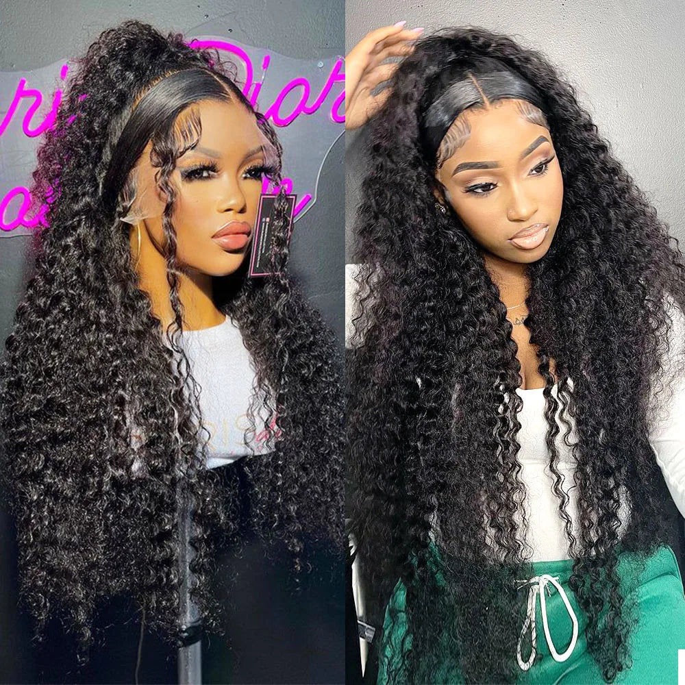 360 Full Hd Lace Front Human Hair Wig Pre-Plucked Deep Curly Wave Frontal Wig Human Hair