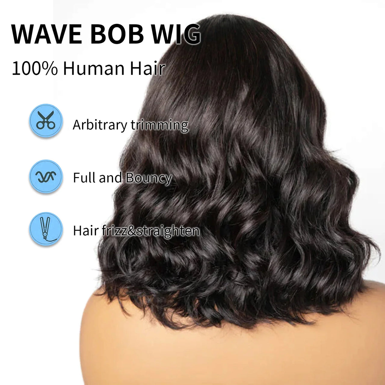 Natural Body Wave Glueless Closure Wig 5x5 HD Lace Front Wig Water Wavy Loose Wave