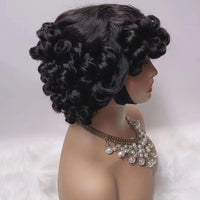 Thumbnail for Highlight Blonde Curly Short Bob Human Hair Wig