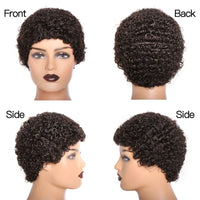 Thumbnail for Short Curly 99J Wig For Woman 100% Human Hair Wigs