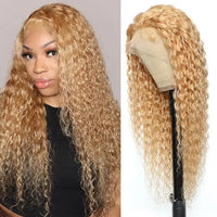 Thumbnail for #27 Honey Blonde Lace Front Wig Deep Wave Human Hair Wig Pre Plucked