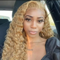 Thumbnail for #27 Honey Blonde Lace Front Wig Deep Wave Human Hair Wig Pre Plucked