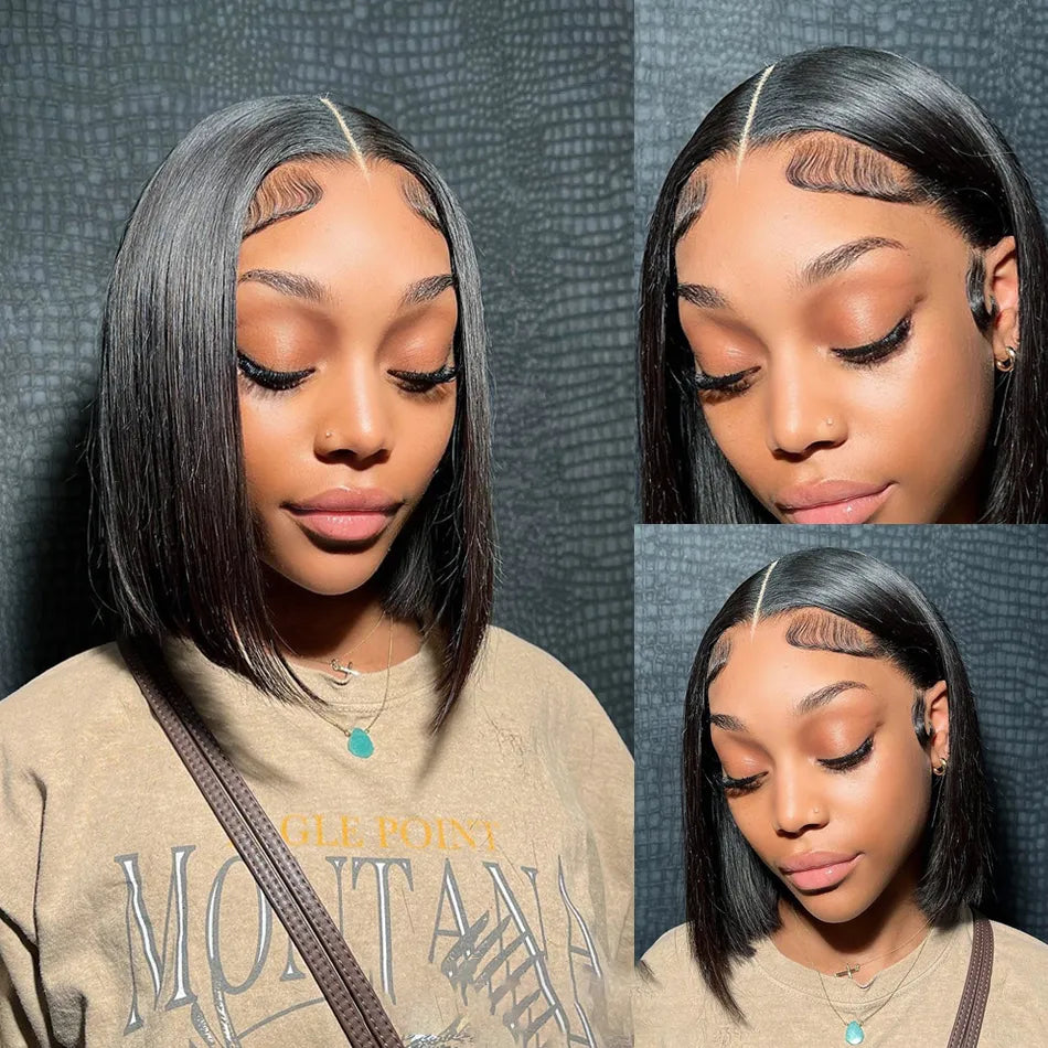 13x5x2 Straight BOB Wigs Pre Plucked