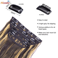 Thumbnail for Hairpiece Built-in Hair Extensions Natural Synthetic Hair