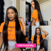 Thumbnail for Wear Go Glueless Wig Bone Straight HD Lace Frontal Wig Human Hair Pre plucked