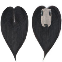 Thumbnail for Natural Straight European Virgin Human Hair Topper Hair Silk Base