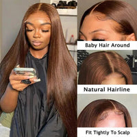 Thumbnail for Chocolate Brown Lace Front Wigs Human Hair