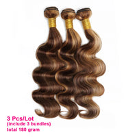 Thumbnail for Body Wave Highlight P4/27 Human Hair Bundles 60Gram Peruvian Hair Extensions