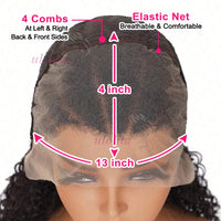 Thumbnail for 13x4 HD Lace Glueless Braided Wigs Ready to Wear Curly Human Hair Pre-Cut with Natural Hairline Pre Styled