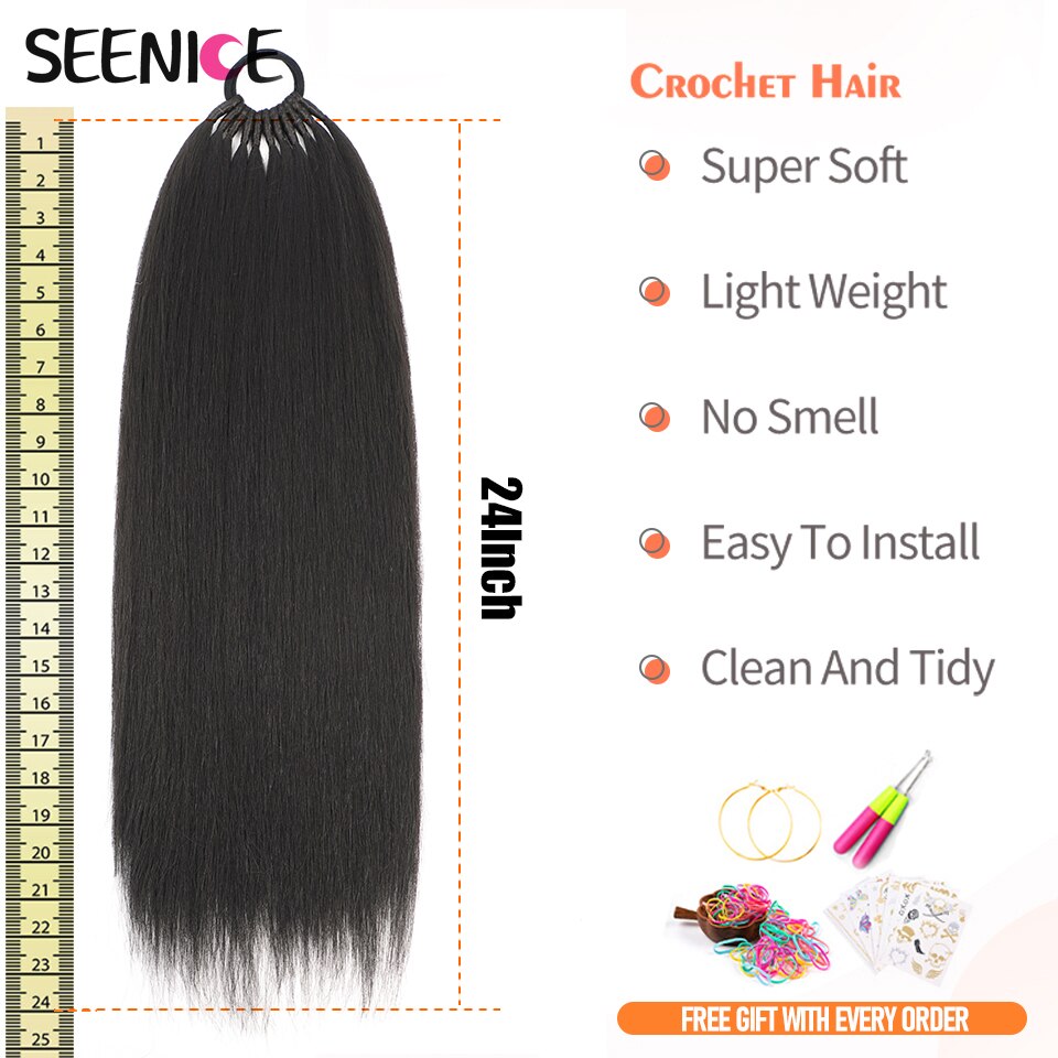 Straight Synthetic Ponytail Hair Extensions Natural Hair