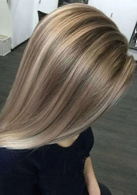 Thumbnail for Ombre #60 Gray Platinum Blonde Straight Full Virgin Brazilian Cuticle Aligned Human Hair HD Lace Front Wigs