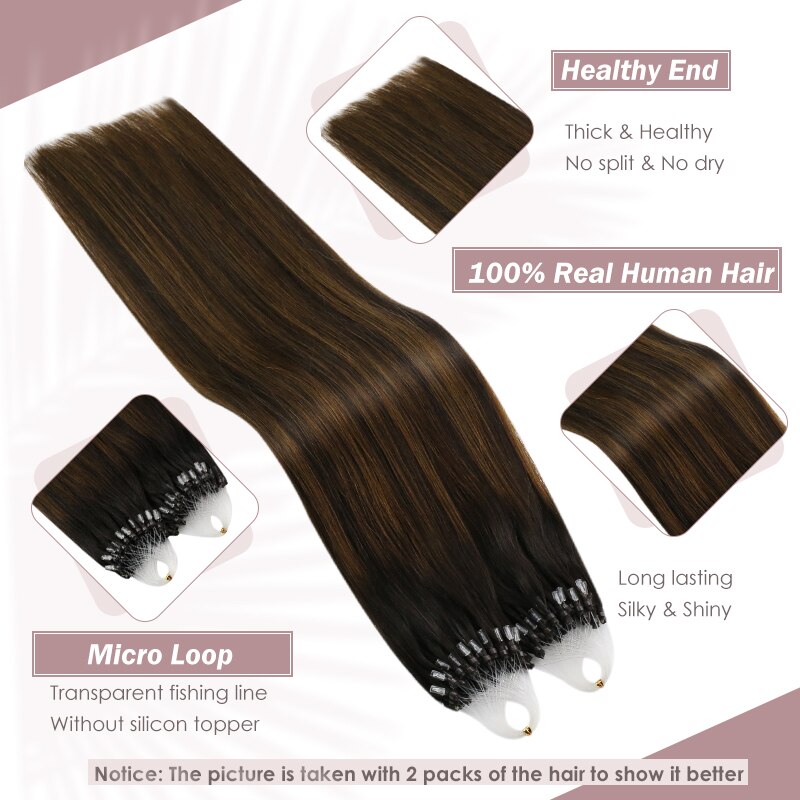 Micro Loop Hair Extensions 100% Real Human Hair