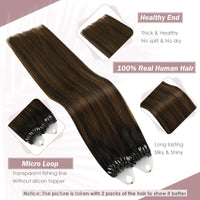 Thumbnail for Micro Loop Hair Extensions 100% Real Human Hair