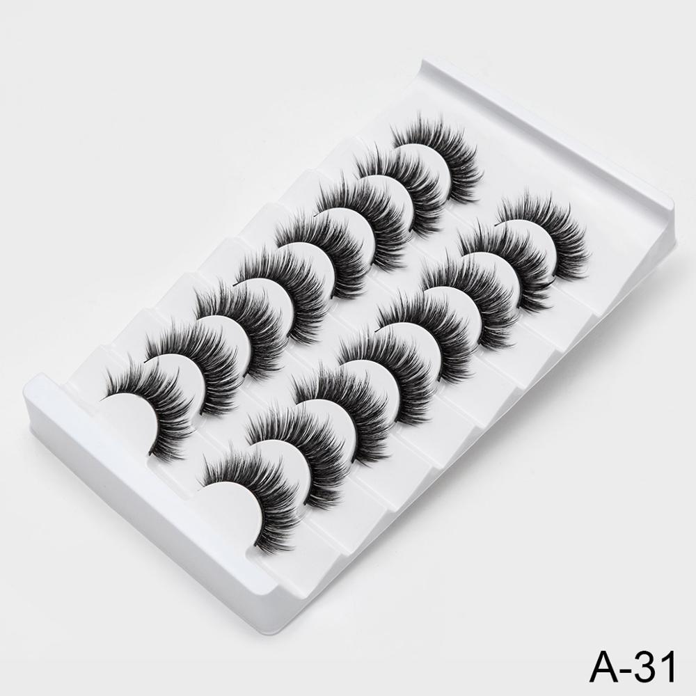 5/8 Pairs 3D Mink Lashes Natural False Eyelashes