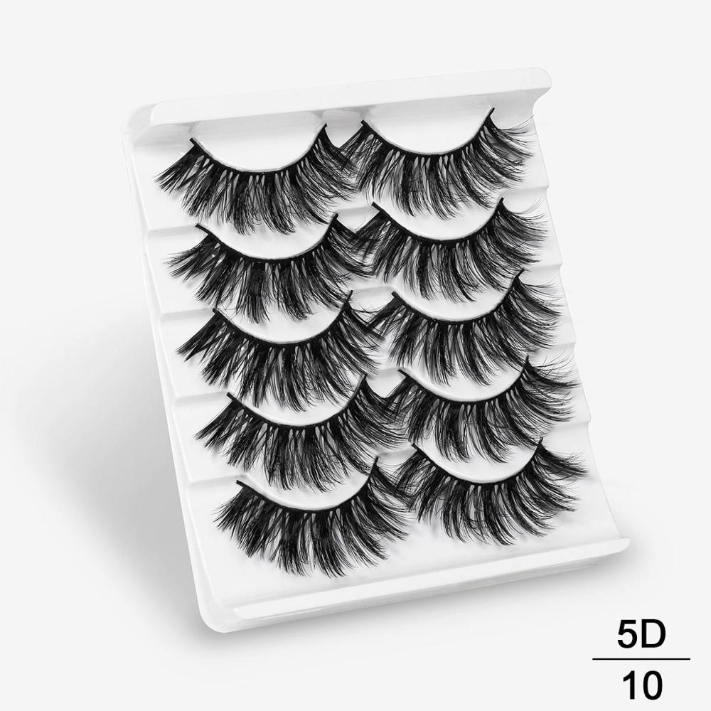 5Pairs 3D Mink Lashes False Eyelashes Natural/Thick Long Eye