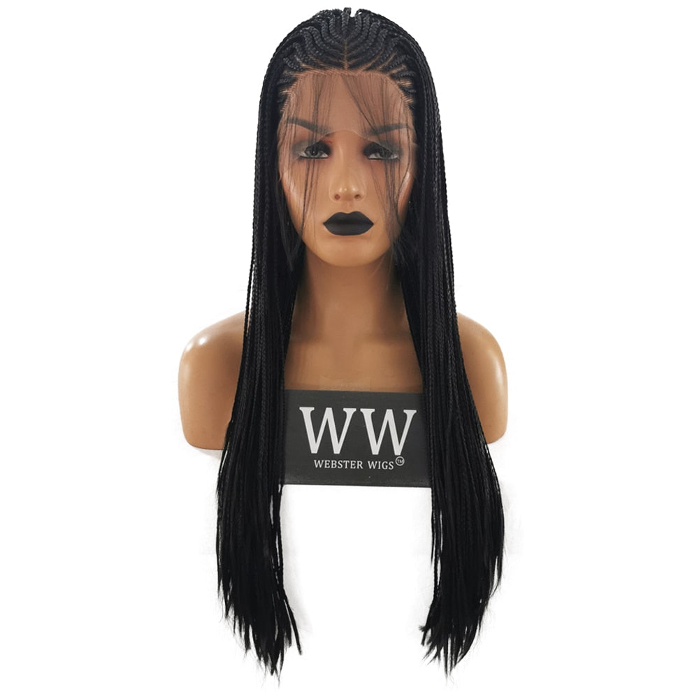 Braided Box Braids Wig With Baby Hair