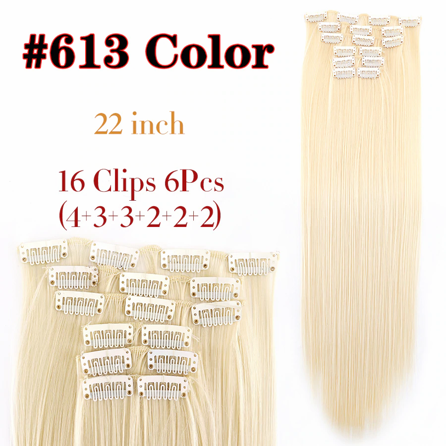 6Pcs/Set 22" Hairpieces