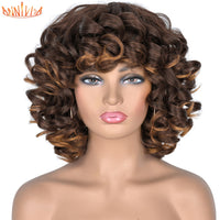 Thumbnail for Afro Kinky Curly Wigs With Bangs