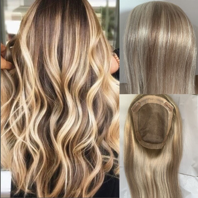 6"-20'' 8x13cm Highlight Brown and Blonde Color