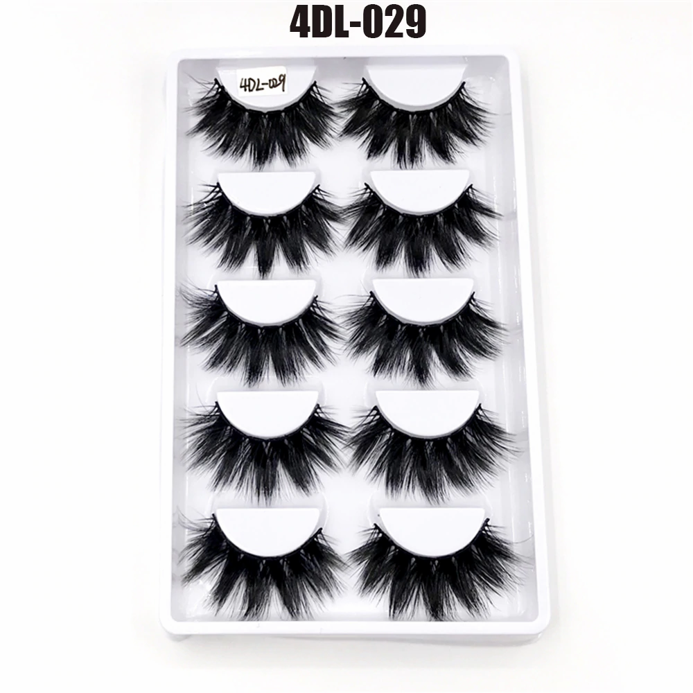 5Pairs/Set Faux Mink Hair False Eyelashes Wispy Criss