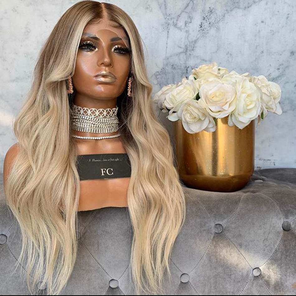 Highlight Blonde Bob Transparent Silk Top Lace Front