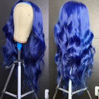 Thumbnail for Blue Coloured Lace Front Wig Human Hair