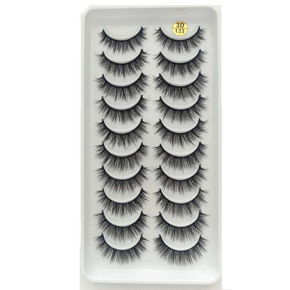 8 Pairs 3D Mink False Eyelashes Natural Wispy Fluffy Dramatic Volume