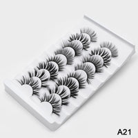 Thumbnail for 5/8 Pairs 3D Mink Lashes Natural False Eyelashes