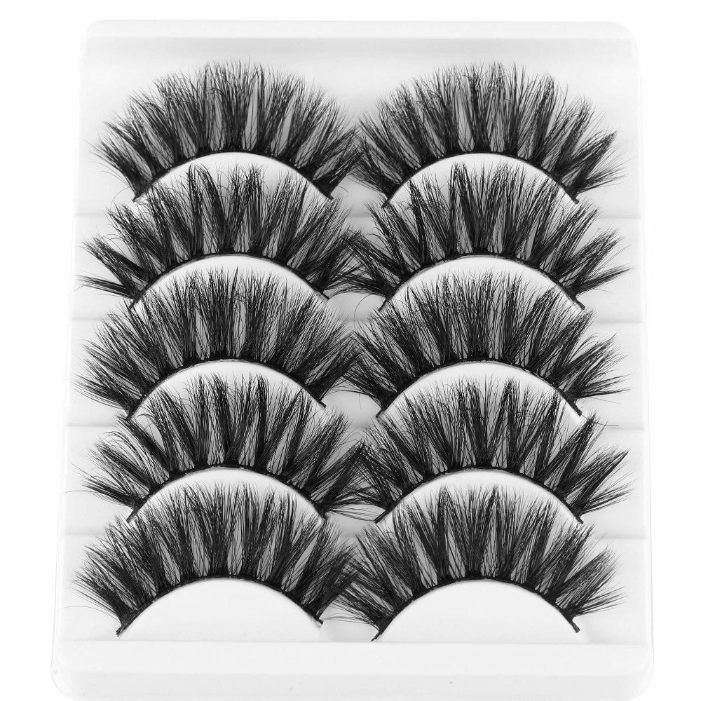 5 Pairs 3D Faux Mink Hair  Wispies Fluffies Drama