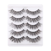 Thumbnail for 5 Pairs Handmade Eyelashes 3D Soft Mink Hair False Lashes