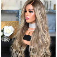 Thumbnail for Ombre Transparent Lace Peruvian Highlight Wavy Blonde