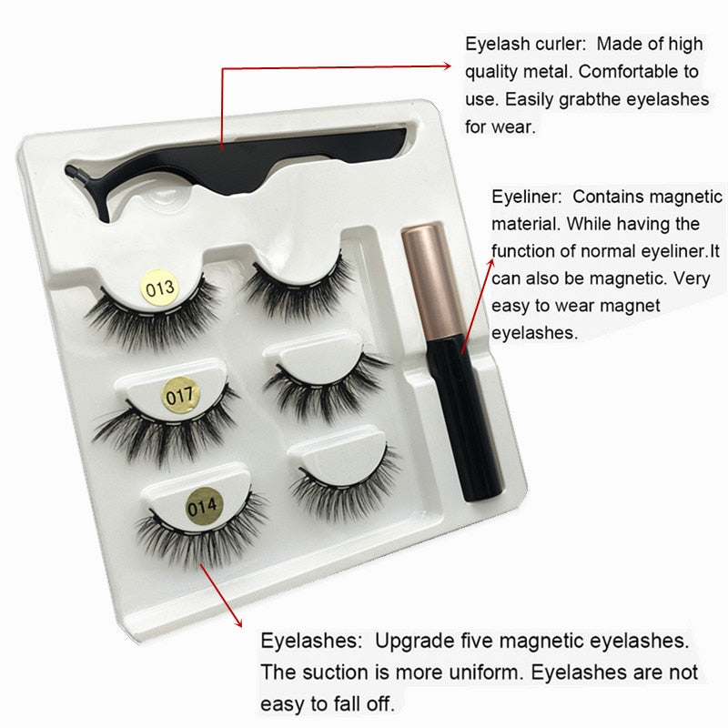 3 Pairs of Magnetic Eyelashes