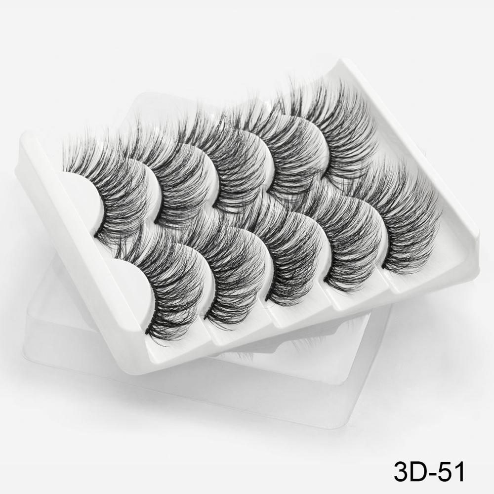 5Pairs 3D Mink Lashes False Eyelashes Natural/Thick Long Eye