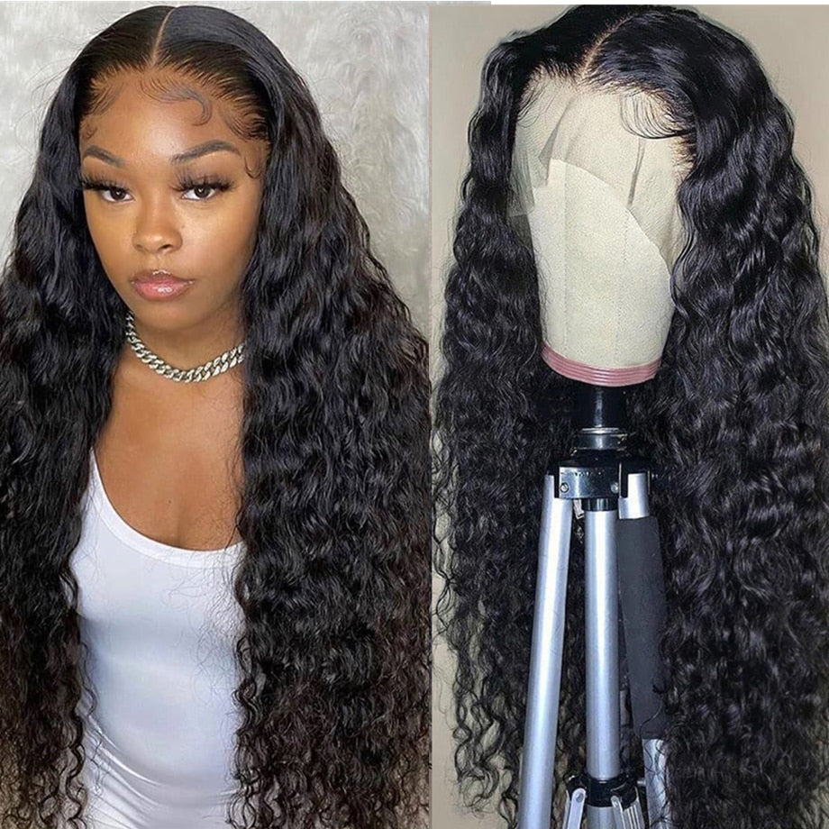 Deep Water Wave Brazilian Hair Pre-plucked  Highlight Wig