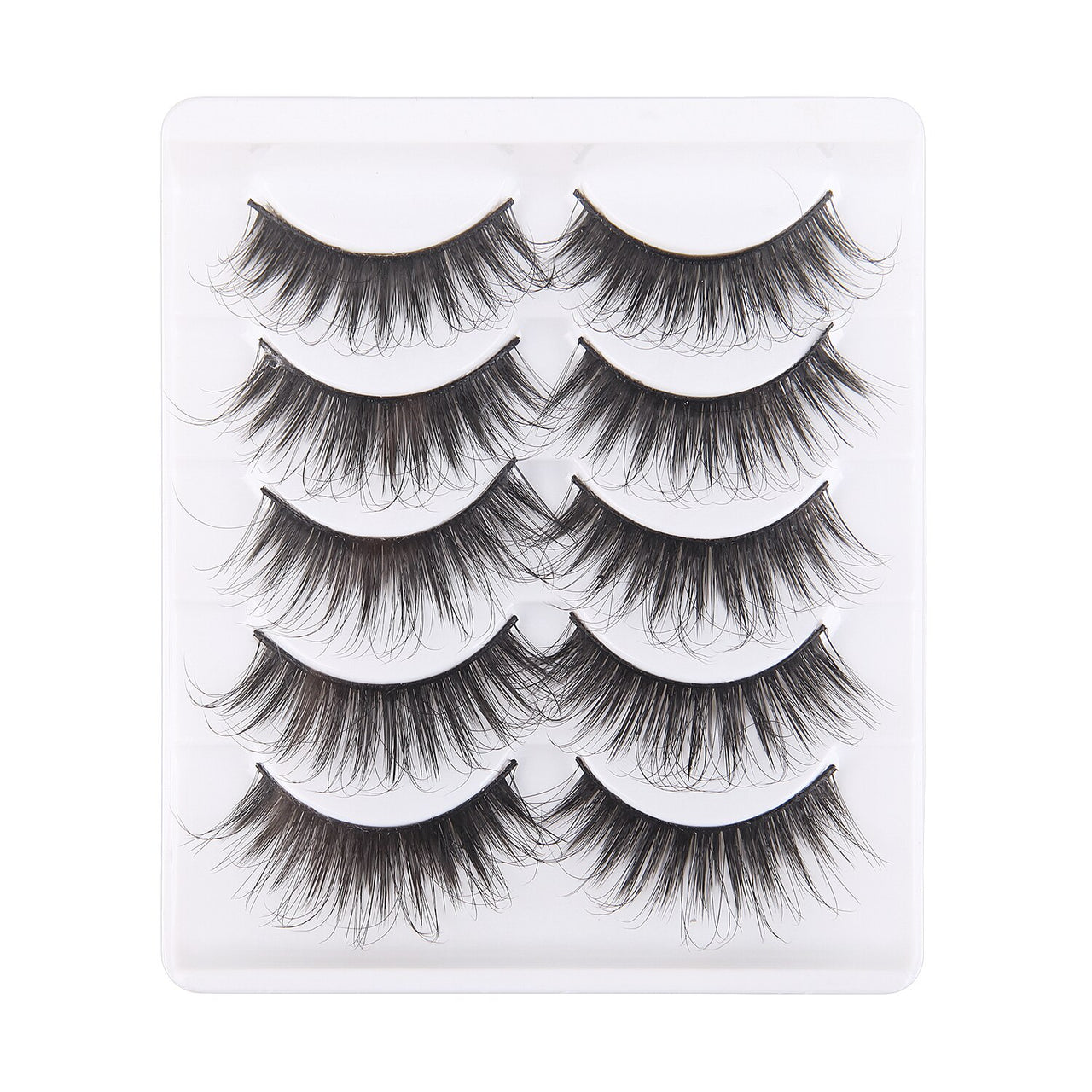 5 Pairs Handmade Eyelashes 3D Soft Mink Hair False Lashes