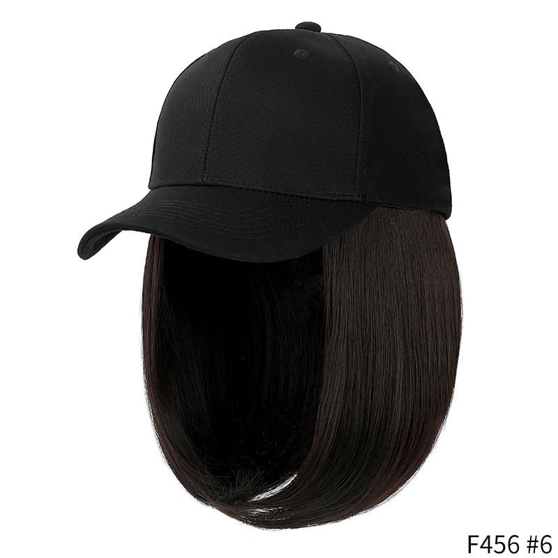 Short Wavy Baseball  Hat Wigs