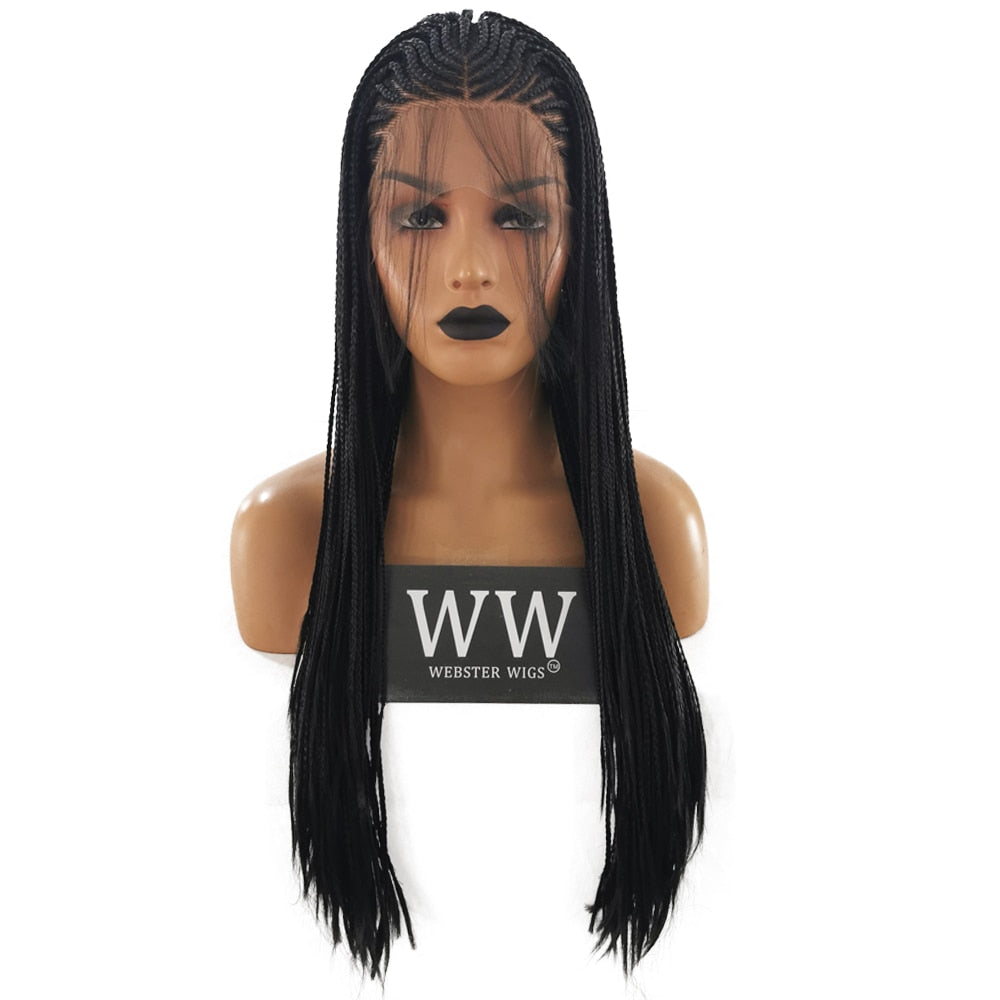 Braided Box Braids Wig With Baby Hair