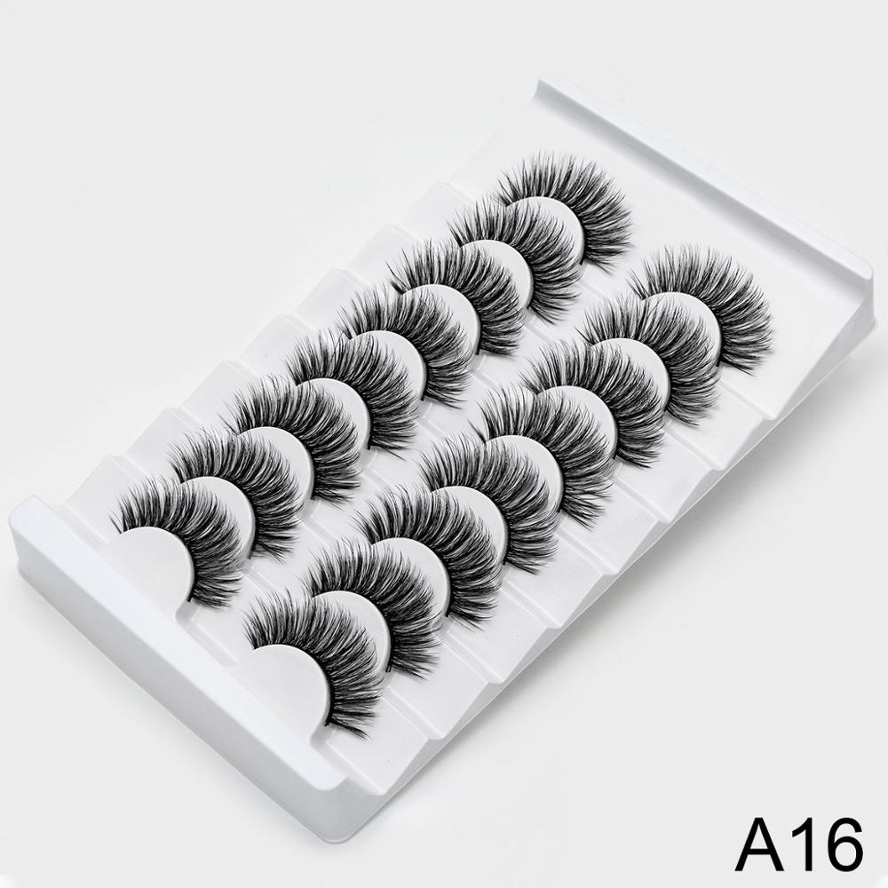 5/8 Pairs 3D Mink Lashes Natural False Eyelashes