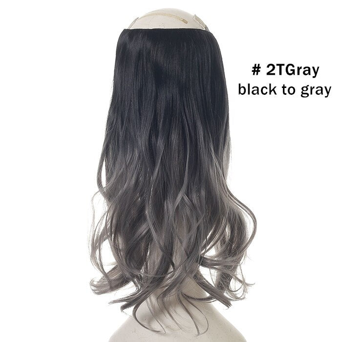 Ombre Synthetic Natural Black, Blonde, Pink